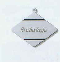 Dog ID tag rectangle silber