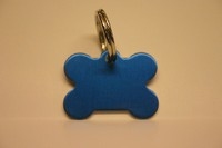 Dog ID tag Bone blue