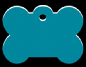 Dog ID tag Bone blue XL