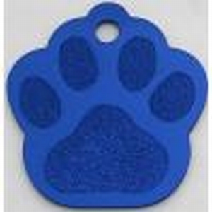 Dog paw ID tag dark blue