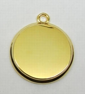 Pendant Round gold colour