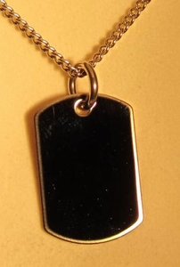 Pendant ID tag rvs small