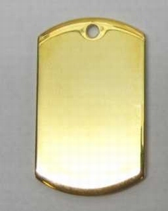 Pendant ID hanger gold colour small