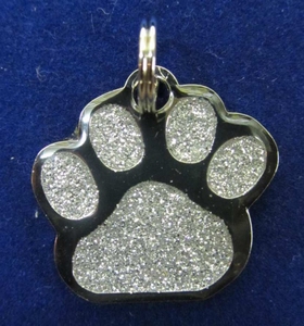 Dog ID tag Dogs paw glamour