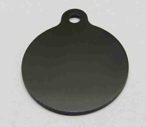 Kattenpenning Medaille zwart rond 27 mm
