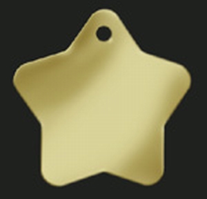 Hundemarke star gold
