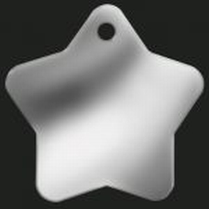 Hundemarke star silber
