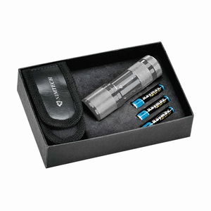 Pocket torch 9 LED gun metal