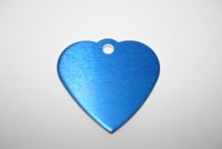 Dog ID tag Heart blue