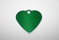 Dog ID tag Heart Green