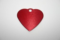 Dog ID tag heart red