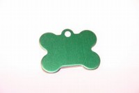 Dog ID tag Bone green