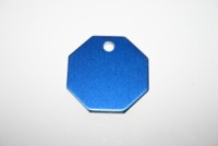 Dog ID tag Oktagon blue