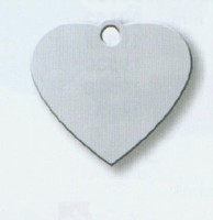 Dog ID tag Heart stainless