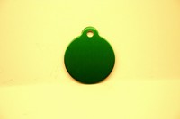 Dog ID tag meda green