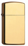 Zippo slim brass high polish