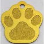 Hundemarke Tatze gold